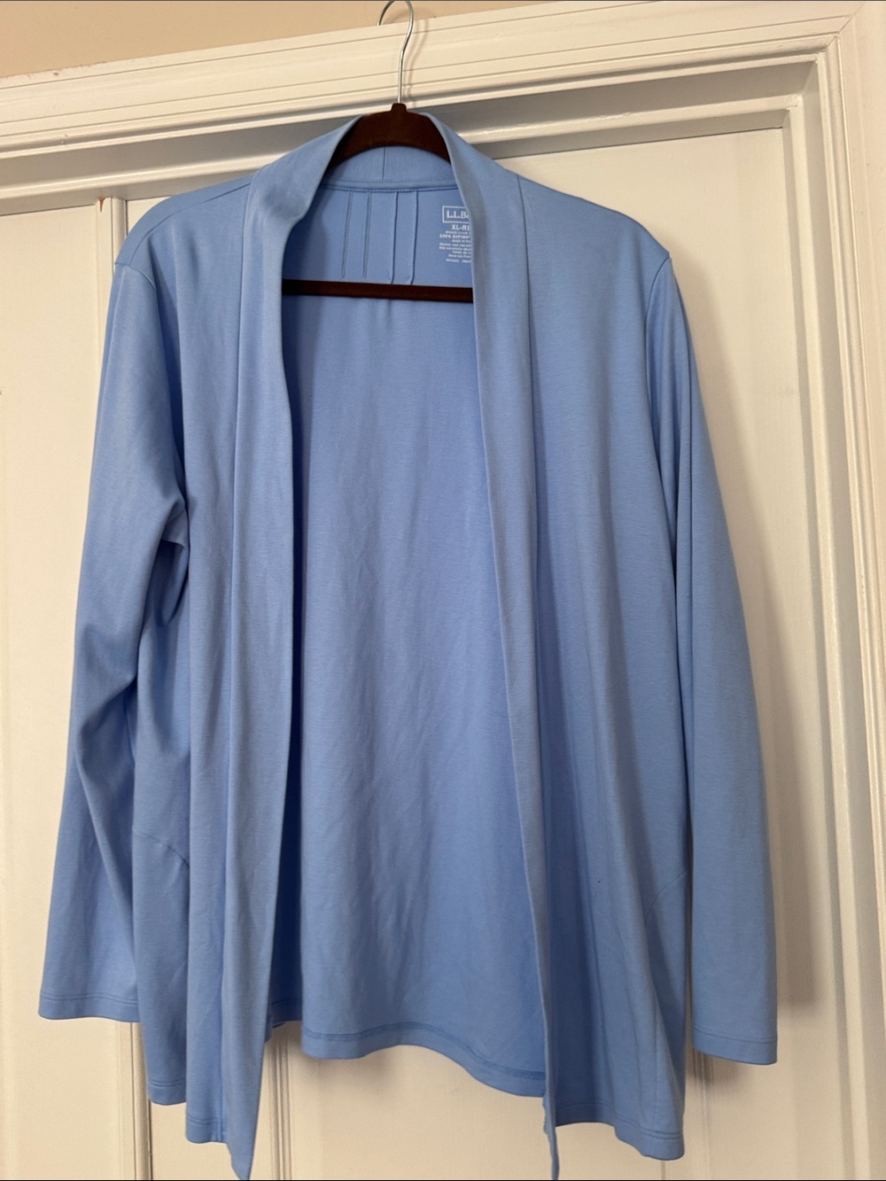 L.L. Bean Light Blue Open-Front Women's Cardigan